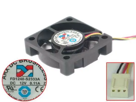 ARX FD1240-A2233A DC 12V 0.11A 40x40x10mm 3-проводной Вентилятор охлаждения сервера