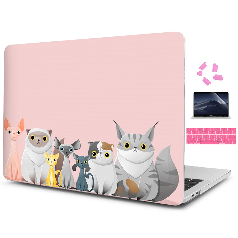 4 в 1 прозрачный жесткий чехол для MacBook Air 13 2018 A1932/New Pro retina 15 дюймов Touch Bar прекрасный
