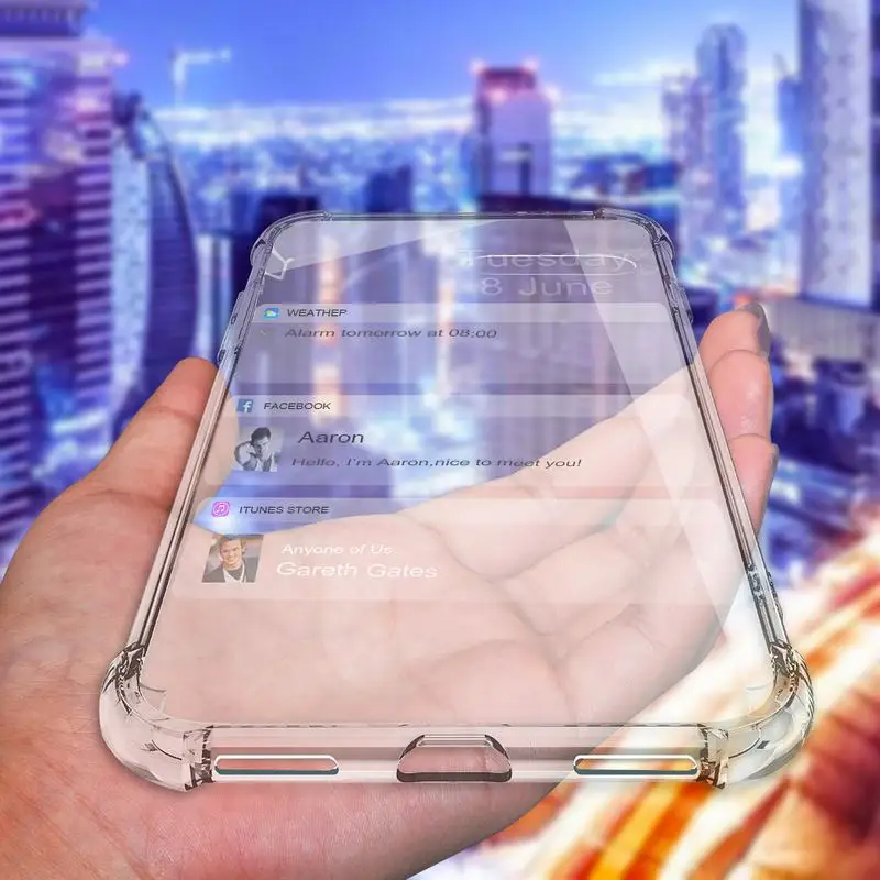 Прозрачный мягкий чехол Ascromy для iPhone 11 Pro Max XS XR X 8 7 6 6S Plus 5 se ультратонкий