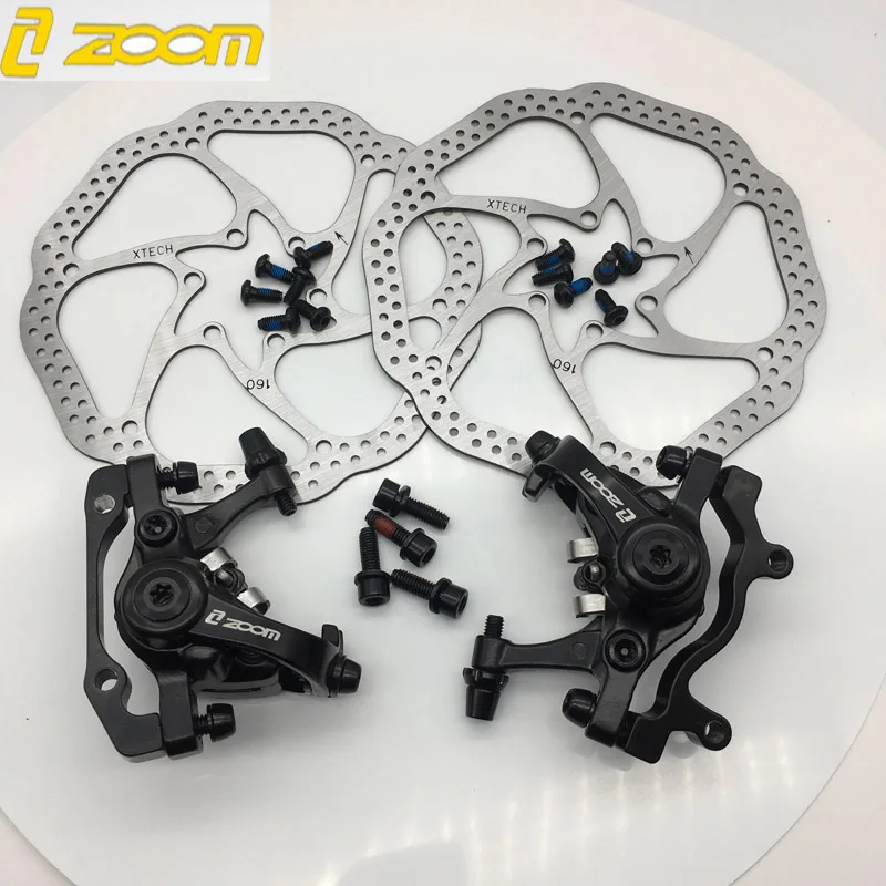 ZOOM велосипедный Задний дисковый тормоз черная Горная дорога MTB Электрический велосипед механический суппорт Дисковые Тормоза Велоспорт двойной тормоз
