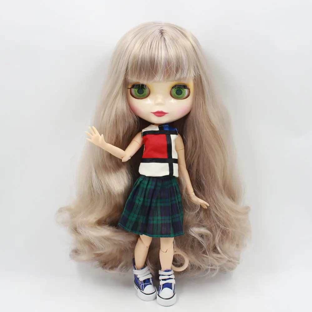 Кукла Blyth ICY DBS No.280BL3227/1049 серая Смешанная фиолетовая с волосами для суставов тела