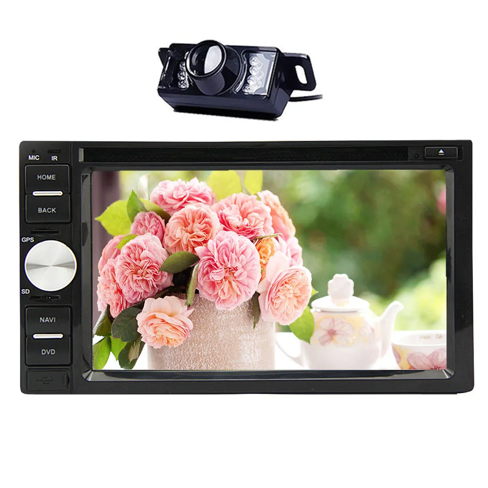 Камера sub в cd дека Радио Системы RDS стерео двойной din GPS DVD для авто FM AM ПК аудио USB AMP