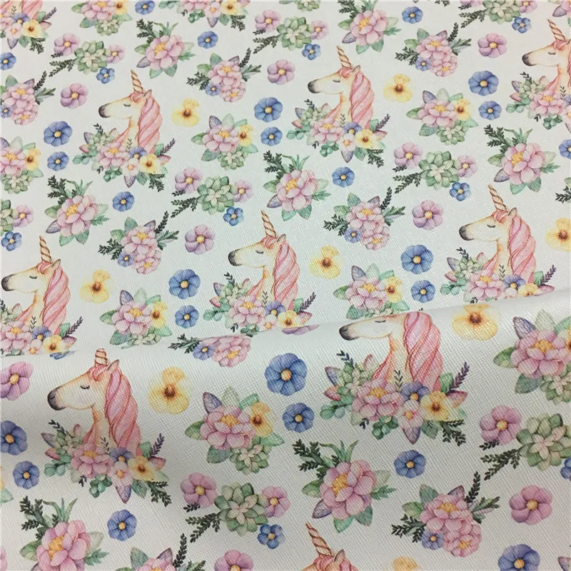 DIY креативный A4 Единорог узор кожа ткань красочные 21x29 см Ткань Домашняя одежда