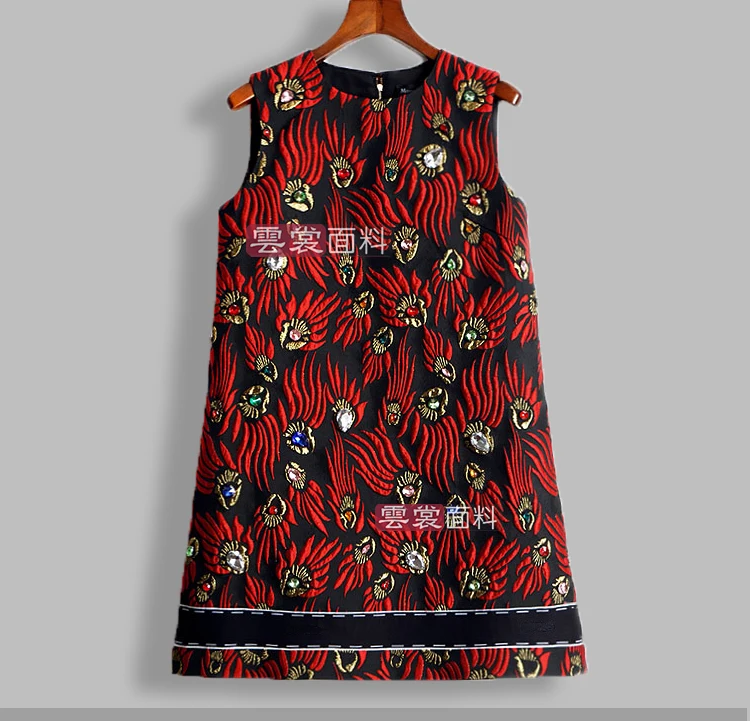 148 см брендовая Золотая Жаккардовая Ткань Итальянская окрашенная модная одежда