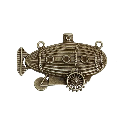Antique Bronze DoreenBeads цинковый сплав античный бронзовый серебряный стимпанк разъемы лодка шестерни Мода DIY компоненты 49 мм x 33 мм, 2 шт - Окраска металла: Antique Bronze