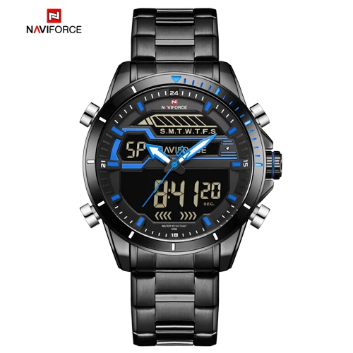B B BE NAVIFORCE Цифровые мужские часы Топ Военный бренд наручные часы для мужчин Авто Дата Led дисплей Saat водонепроницаемые мужские часы спортивные часы для мужчин - Цвет: B B BE
