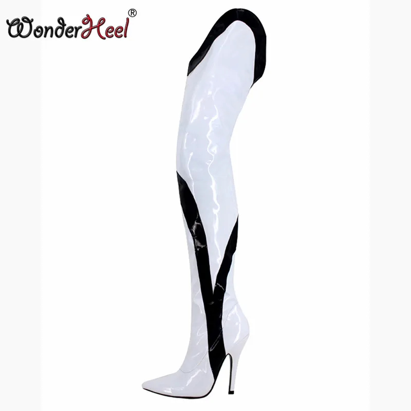 Wonderheel/женские облегающие высокие сапоги на очень высоком каблуке 71 см 12 из