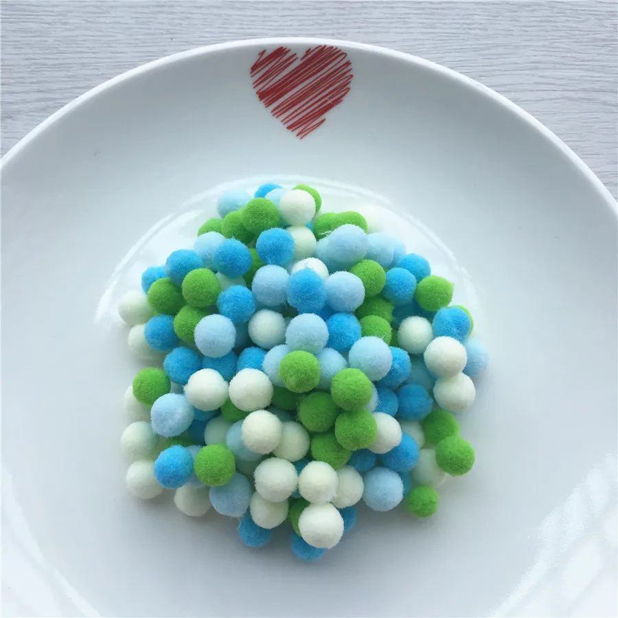 Разноцветные помпоны iSequins для рукоделия 10 мм 15 мягкие пушистые Помпоны ручной