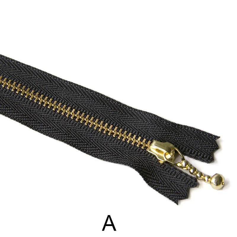 1 шт. YKK 3# золотой зуб металлическая молния закрытый конец не замок DIY сумка кошелек Zipppers Лоскутные аксессуары - Цвет: A