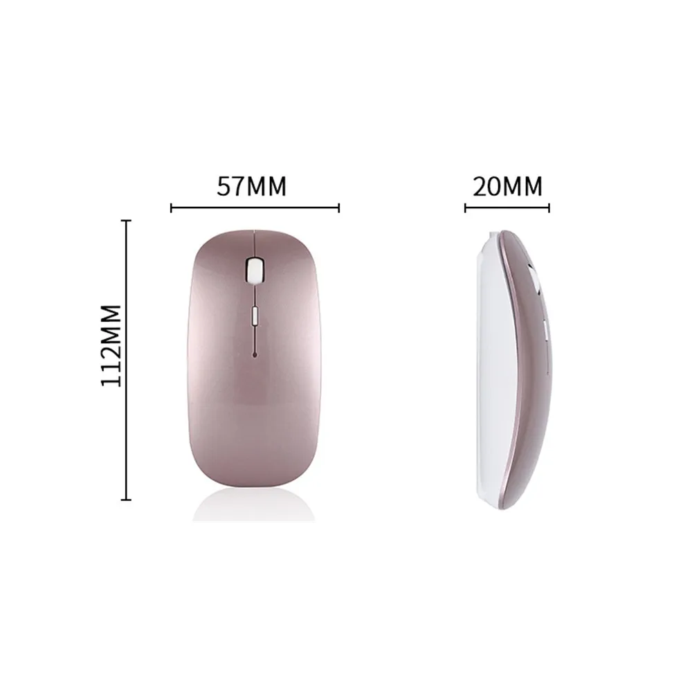 Мышь гладкая мышь не нажимает голосовые Duals Bluetooth 4,0 и 2,4G Беспроводная Двухрежимная Бесшумная mate перезаряжаемая 4 Bottons мышь