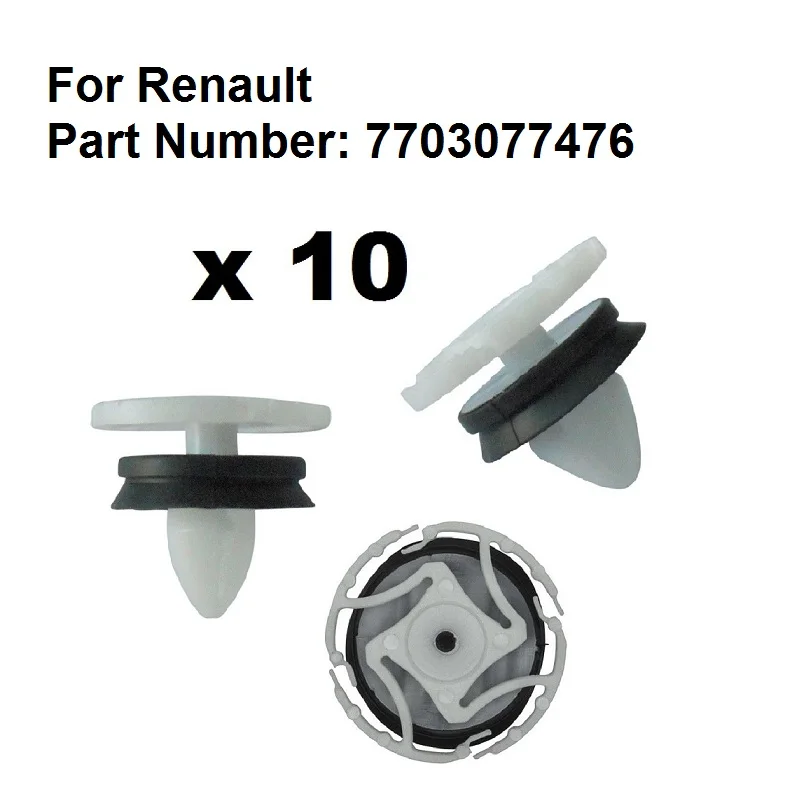 

10x For Renault Interior Trim Panel and Door Card Clips- For Megane III & Laguna III, oe#7703077476