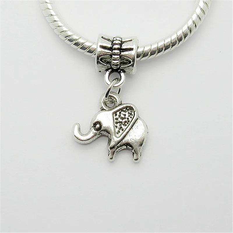 Новый 25 шт. Слон Шарм бусинки с большими отверстиями европейский кулон Подходит