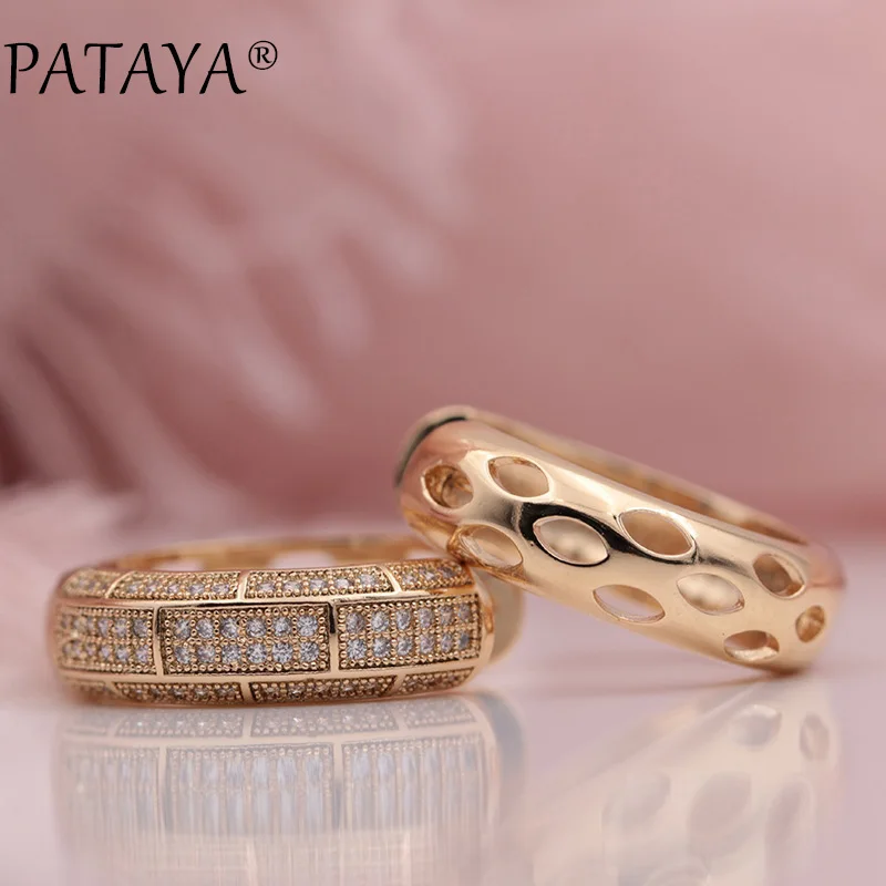 Женские серьги-подвески PATAYA из розового золота 585 пробы с инкрустацией