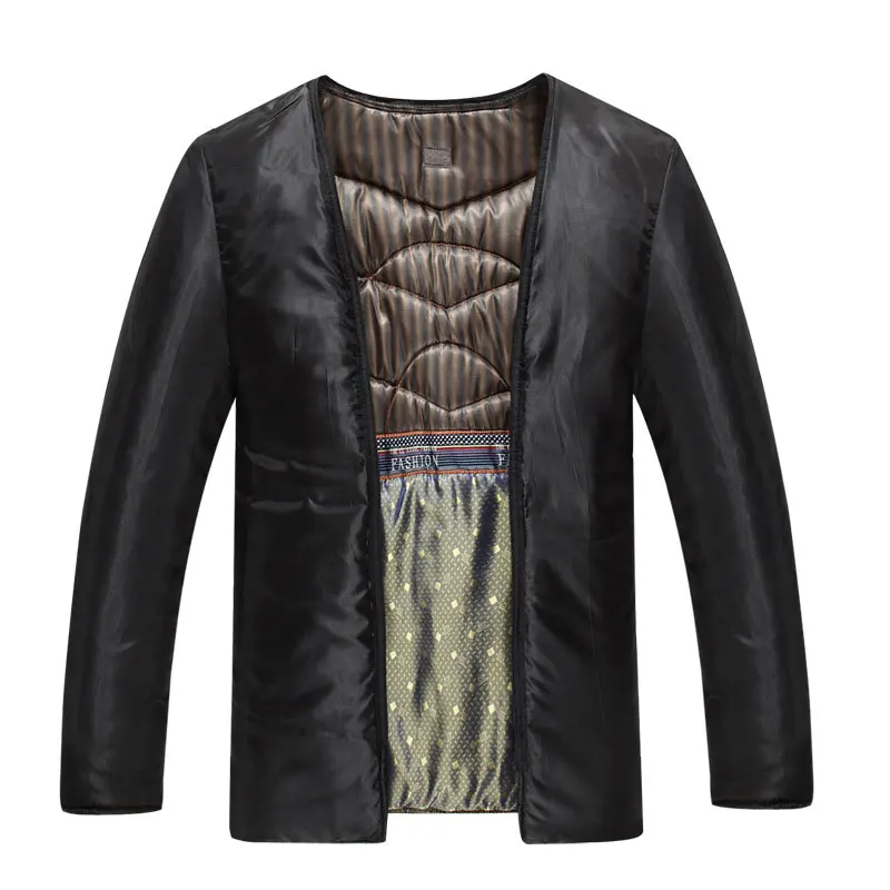 Мужская одежда Для мужчин белый куртка-пуховик толстые теплые с мехом кролика