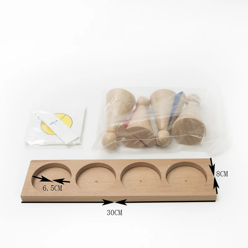 Детская игрушка Монтессори большая фракция Skittles с подносом дерево для