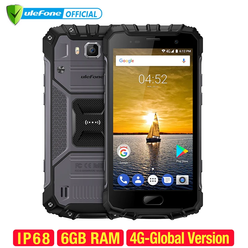 Ulefone Armor 2 IP68 Waterproof Mobile Phone Android 7.0 5.0 inch FHD MTK6757 Octa Core Global Version 6GB+64GB Smartphone | Мобильные