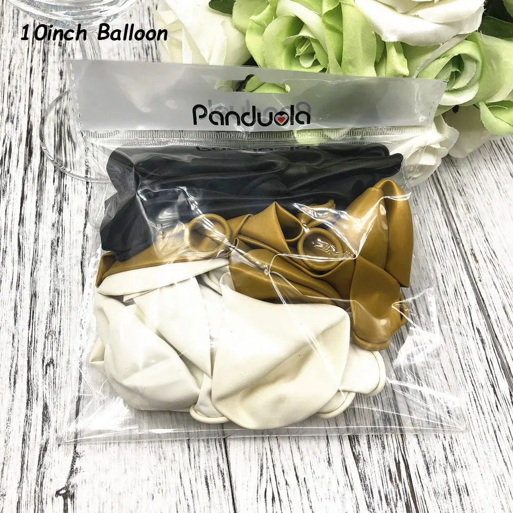 10 blck whit yelow Воздушные латексные воздушные шары, украшения для дня рождения, Детские воздушные шары, мини-Воздушные шары, вечерние, 50 лет - Цвет: 10 blck whit yelow