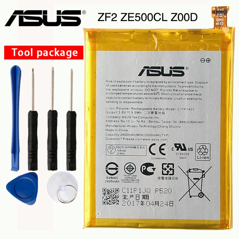 Оригинальный аккумулятор ASUS высокой емкости C11P1423 для ZF2 ZE500CL Z00D 2400mAh|Аккумуляторы