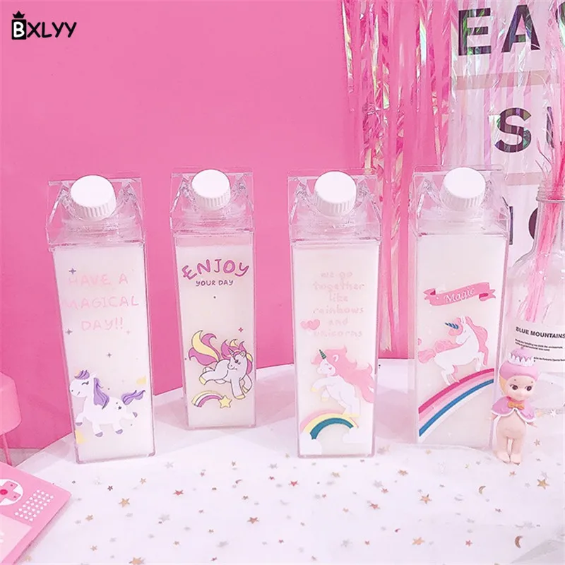 Креативная молочная коробка BXLYY бутылка для воды в виде единорога товары