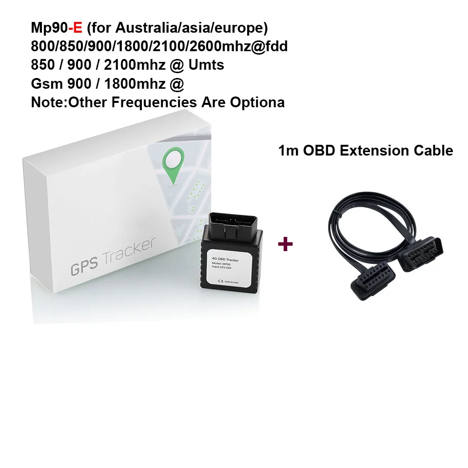 4G -E with Charge VJOYCAR MP90 4G gps трекер автомобильный мини gps локатор OBD II 12-24 в разъем для автомобиля в режиме реального времени отслеживание голосового монитора оповещение о скорости - Цвет: 4G -E with Charge