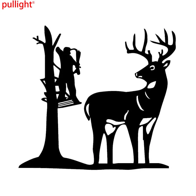 

18.5*17CM Fashion Hunters Hunting Deer Car Stickers Covering The Body Motorcycle SUVs Bumper Car Window Vinyl Decals