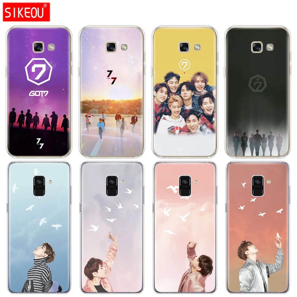 Силиконовый чехол SIKEOU GOT7 Jackson JinYoung для Samsung Galaxy A8 2018 A3 A310 A5 A510 A7 2016 2017|Бамперы| |