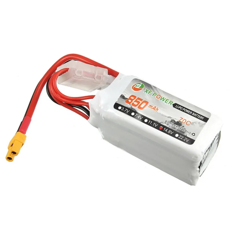 Фото Перезаряжаемые Lipo Батарея XF Мощность 14 8 V 850 мА/ч 4S 70C XT30 штепсельной вилки Перезаряжаемые Lipo Батарея XF Мощность 14 8 V 850 мА/ч 4S 70C XT30 штепсельной вилки