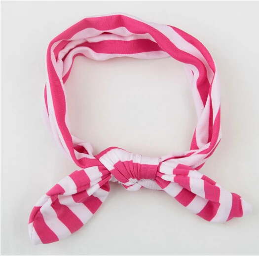 Повязка на голову с кроличьими ушами для маленьких девочек повязка в полоску