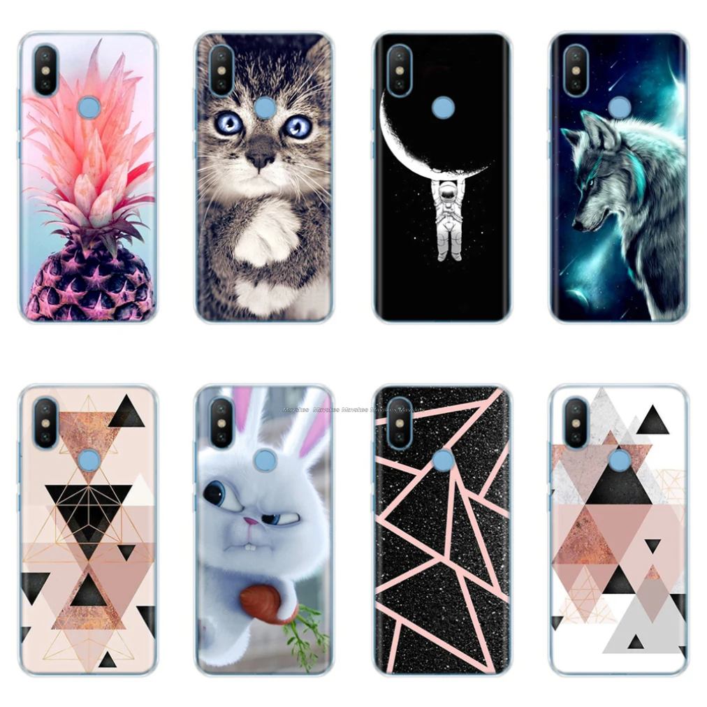 Силиконовый чехол для Xiaomi mi A2 Lite, чехол с полной защитой, мягкая задняя крышка из ТПУ для Xio mi A2 Funda A 2 LITE, чехол для телефона s Coque