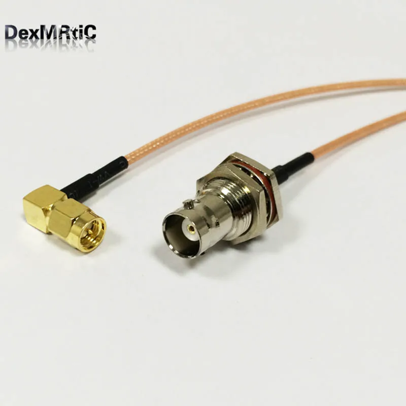 SMA BNC Pigtail кабель male правый угол к female bulkhead адаптер RG316 по оптовой цене быстрая