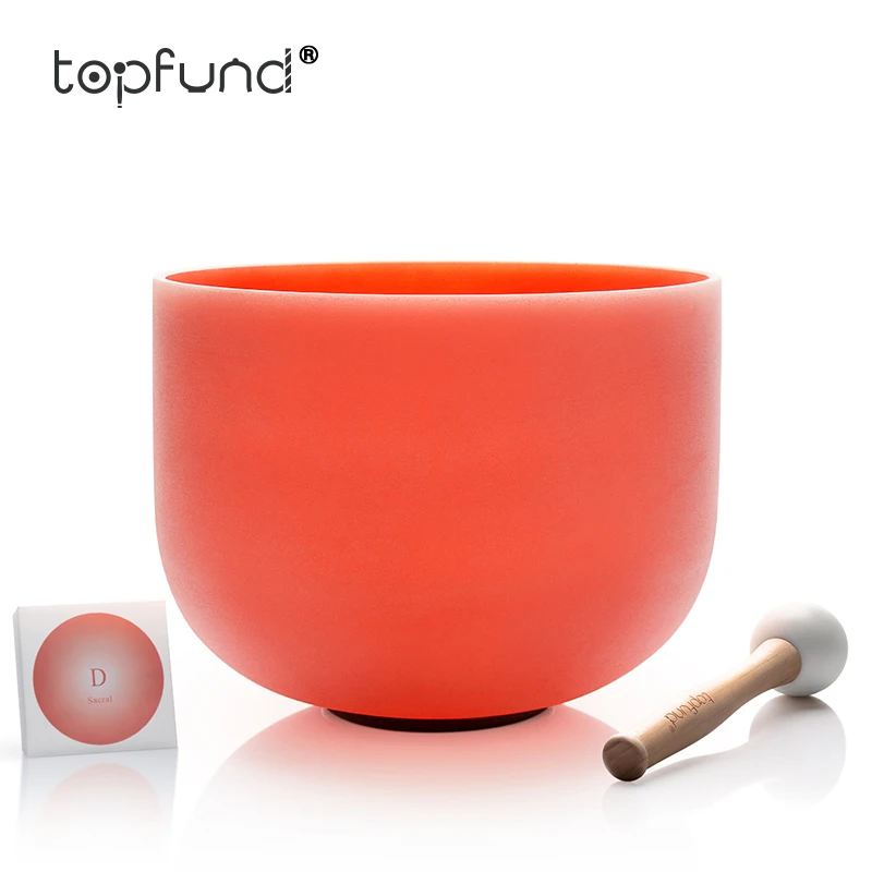 Чакра Сакральная из матового кварцевого кристалла 10 дюймов 432 Гц|chakra singing bowls|chakra