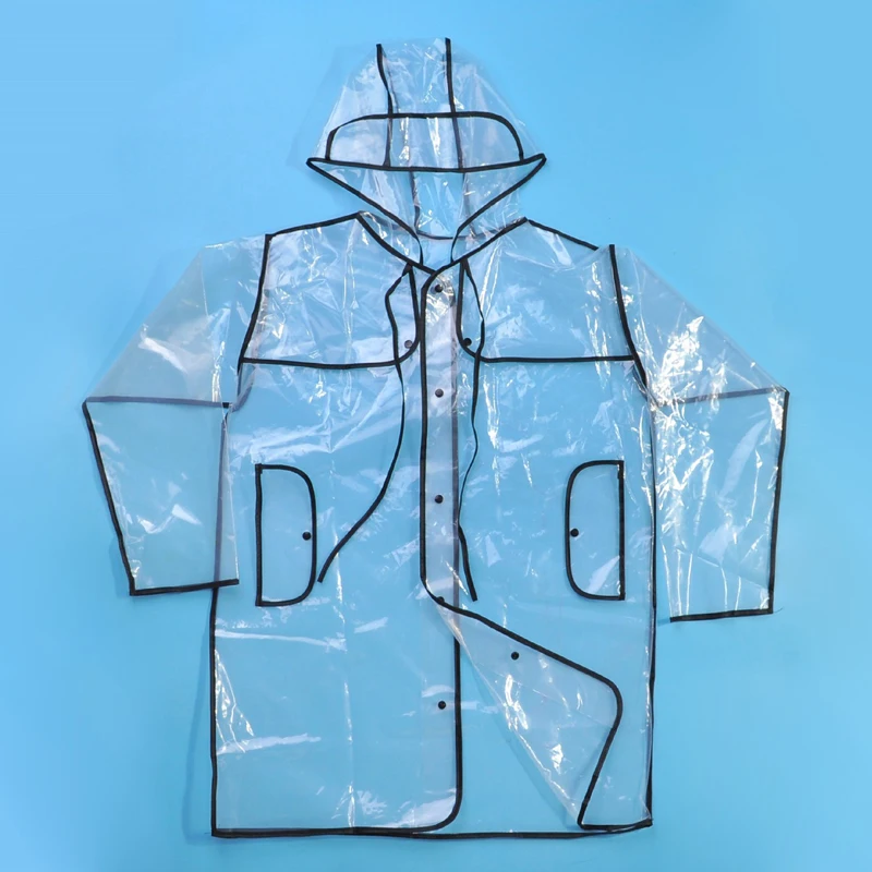 Новый популярный женский/Мужской Прозрачный непромокаемый плащ EVA для улицы