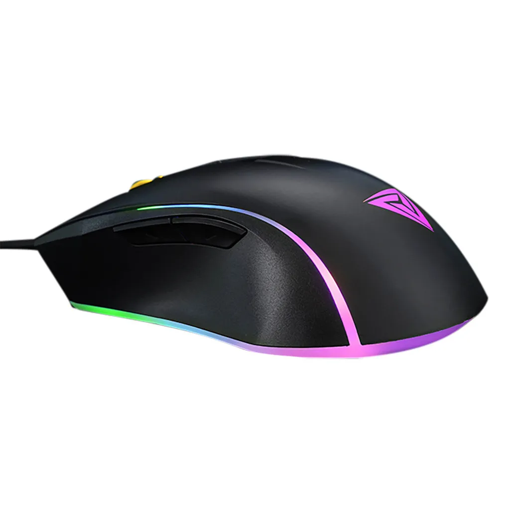 Проводная мышь 6 клавиш 3500DPI RGB подсветка USB Оптическая игровая для ПК ноутбука