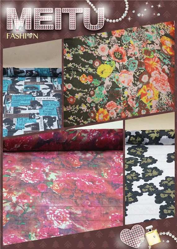 # DD 100% шелковый шифон для платья шарфы с принтом цвет: как на фотографии ширина: 130