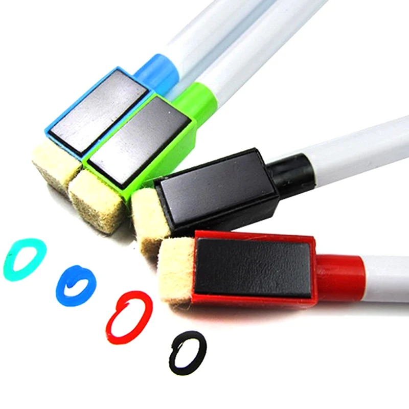 New Arrivals Magnetic Writing Pens Whiteboard Markers Dry Wipe Built In Eraser School Stationery Office Meeting escolar Supplies |
