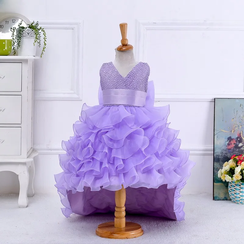 Платье наивысшего качества с цветочным рисунком на свадьбу для девочек бальное