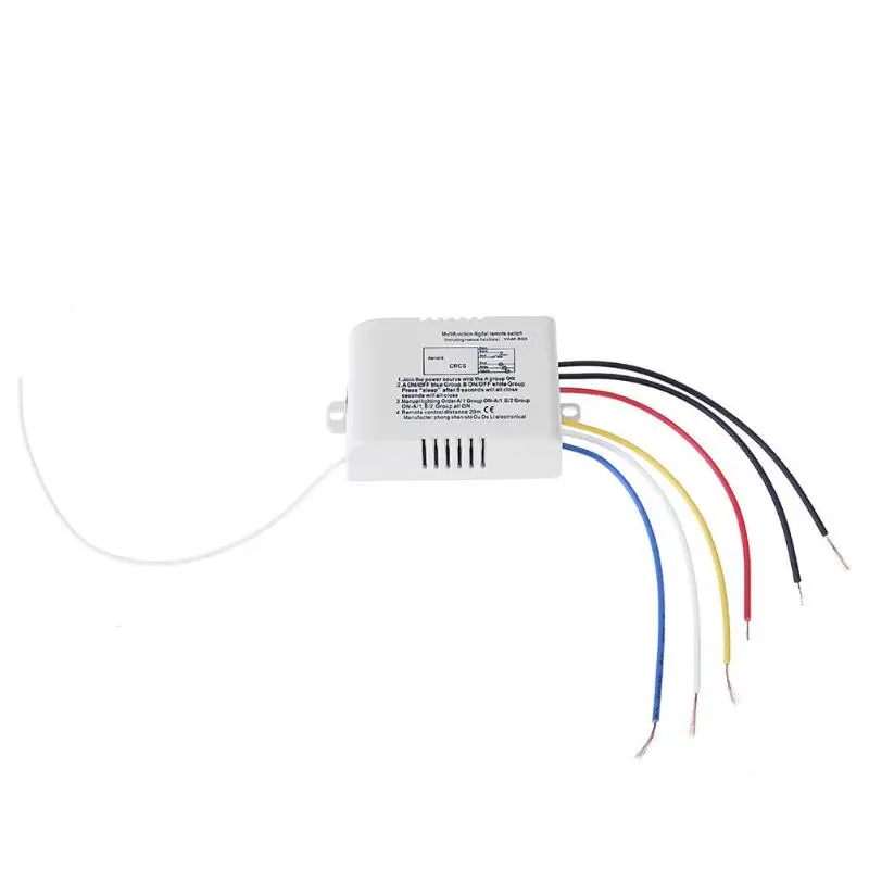 220V 3 Channel Wireless Digital Remote Control Switch for Lamp Light