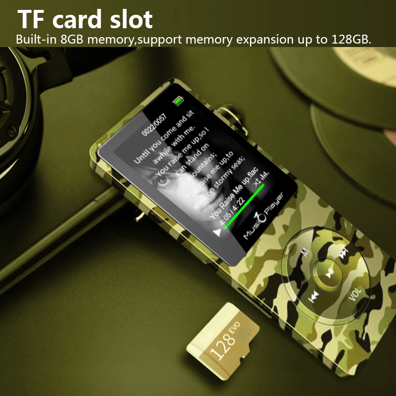 IQQ новая версия X02 MP3-плеер встроенный динамик и память 8G с экраном 1,8 дюйма может воспроизводить 100h Портативный звук без потерь Walkman