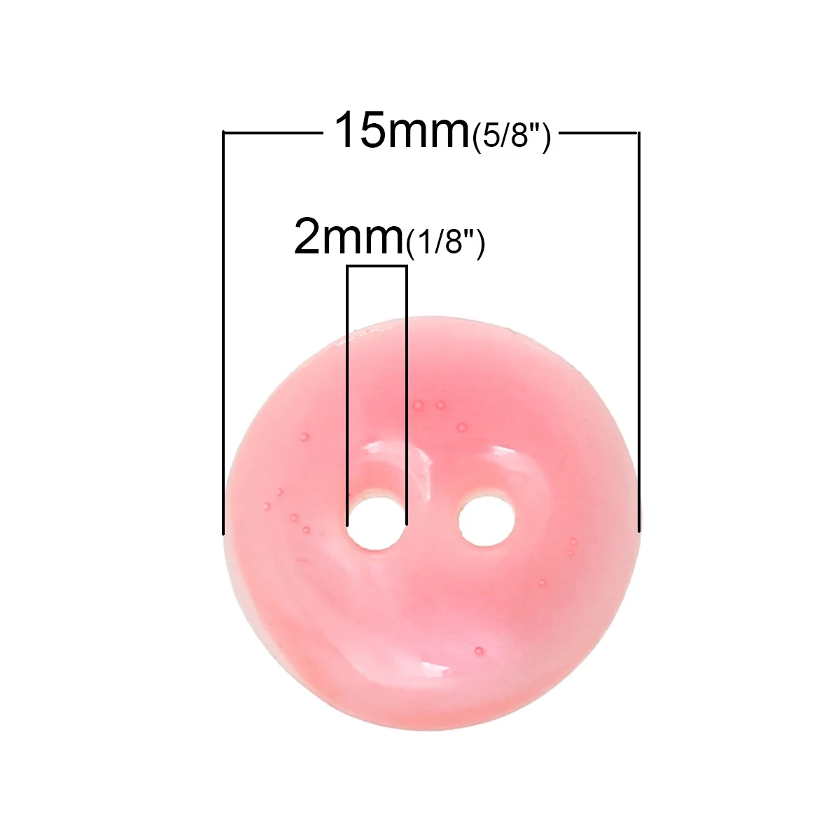 DoreenBeads Shell Sewing Button Scrapbooking Round Pink 2 Holes 15.0mm( 5/8&quot)Dia 3 PCs | Дом и сад