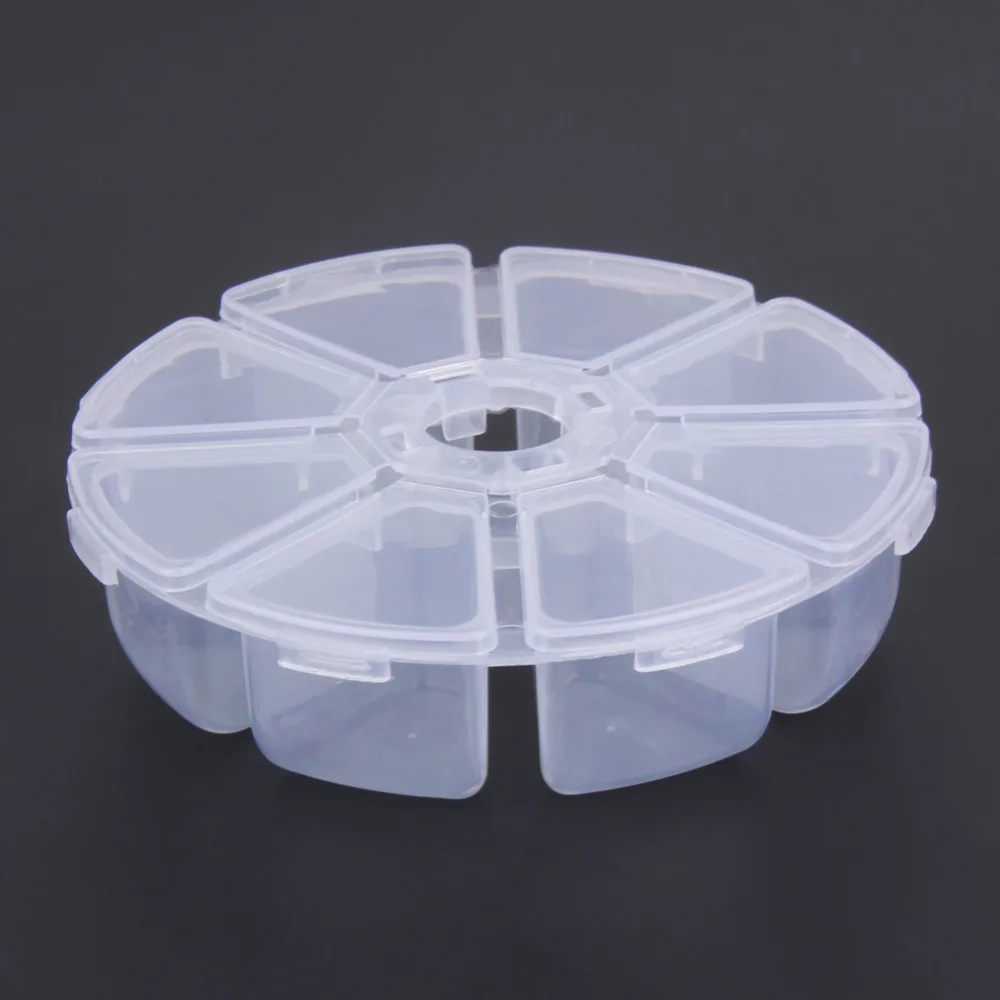 2 шт. Стразы для дизайна ногтей коробка демонстрации бусин чехол хранения 8