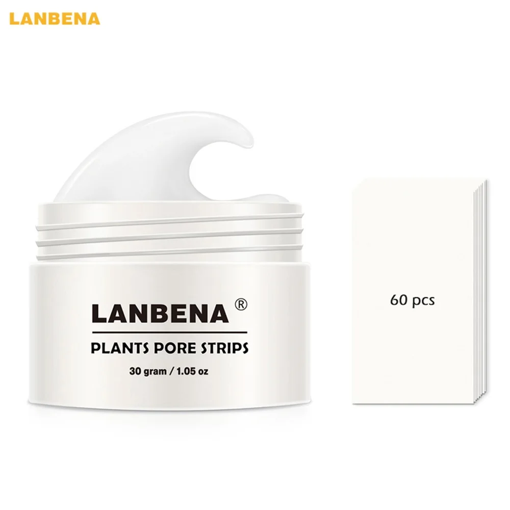 LANBENA 60 шт. бумажная маска для удаления угрей пилинг носа полоска пор Глубокая