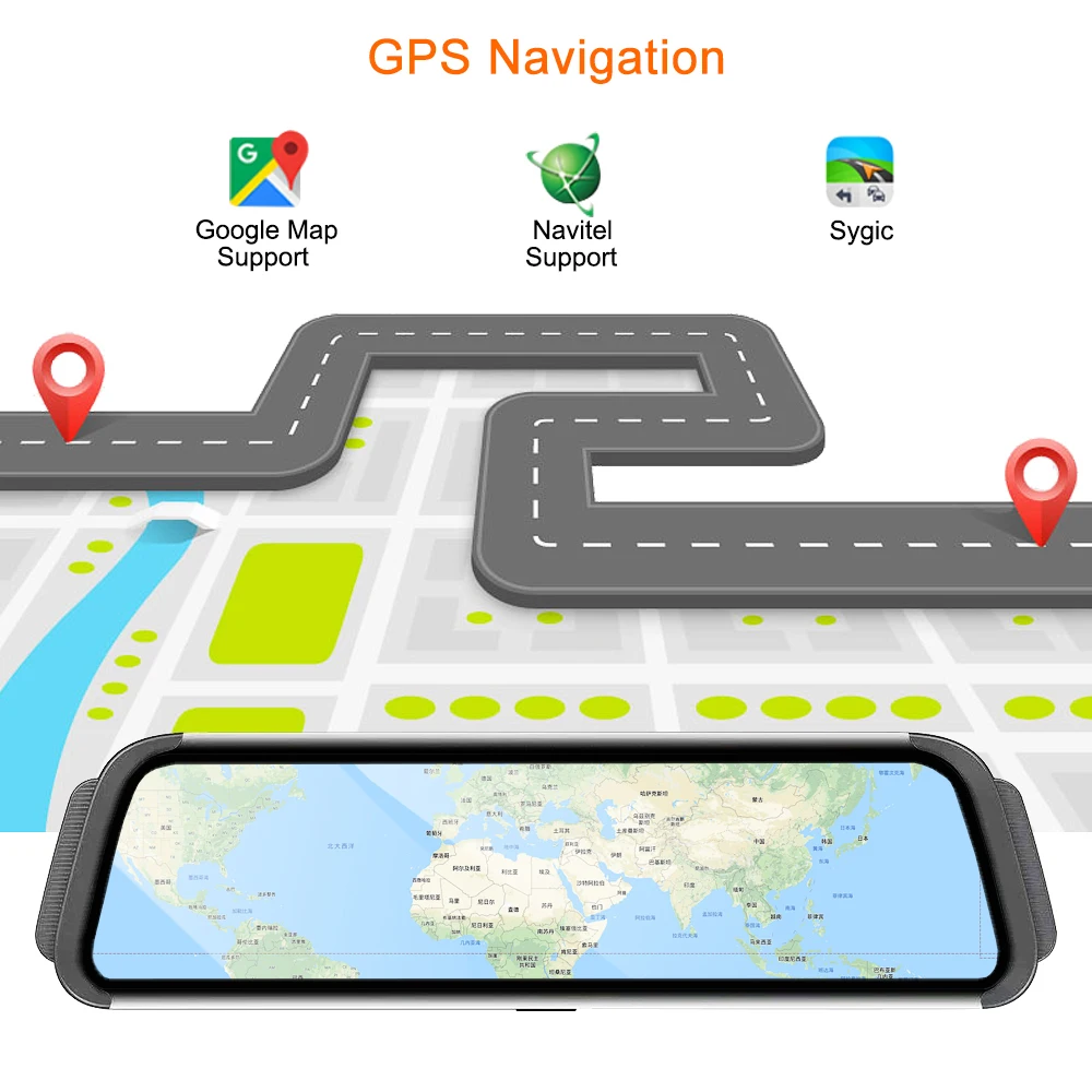 Автомобильный видеорегистратор Bluavido 10 дюймов GPS 4G Android|Видеорегистраторы| |