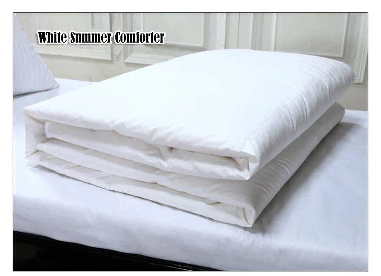 

100%White Goose Down Comforter Duvet dekbed Summer Doona Quilted Blanket king queen twin full Quilt Cotton capa edredons inverno