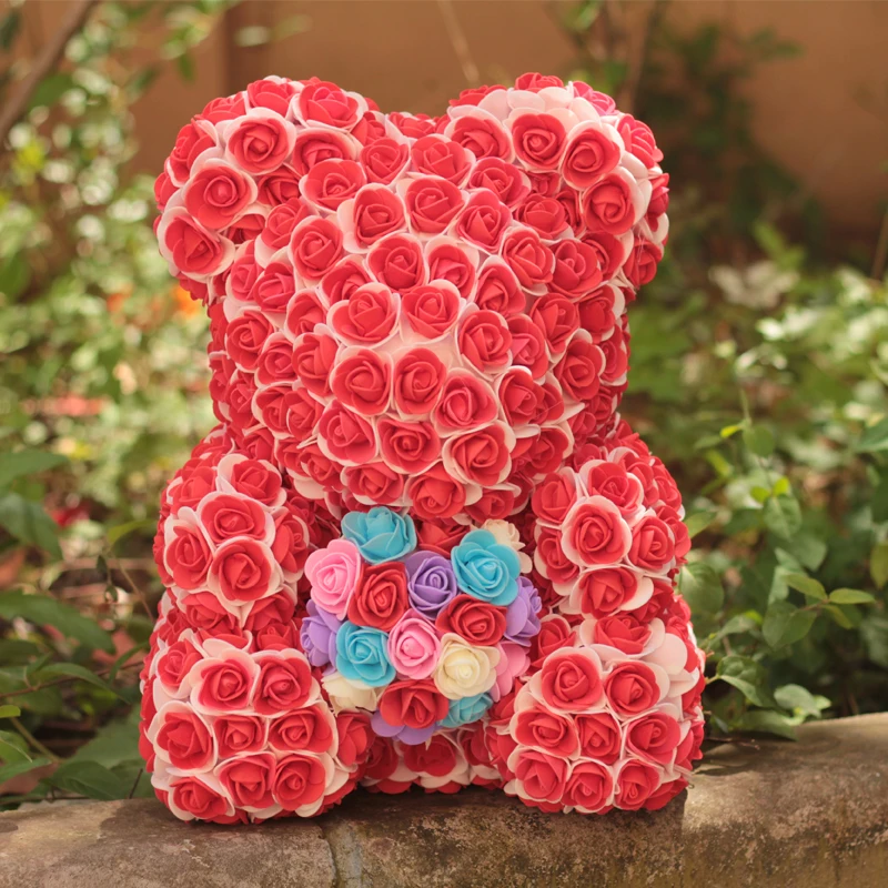 ПЕНА РОЗА bearMulticolor украшение для свадьбы подарок розовый медведь многоцветный