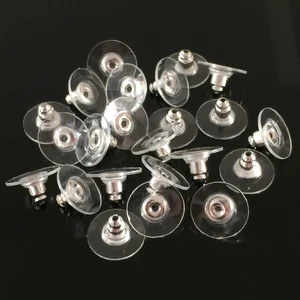 Серьги-гвоздики пластиковые золотистыесеребристые, 20 шт.