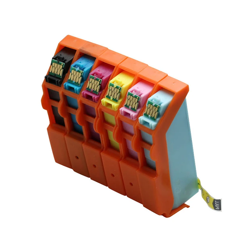 6 шт. совместимых с чернильными картриджами Epson 24 t2421t2422t2423t2424t2425t2426 для лазерного