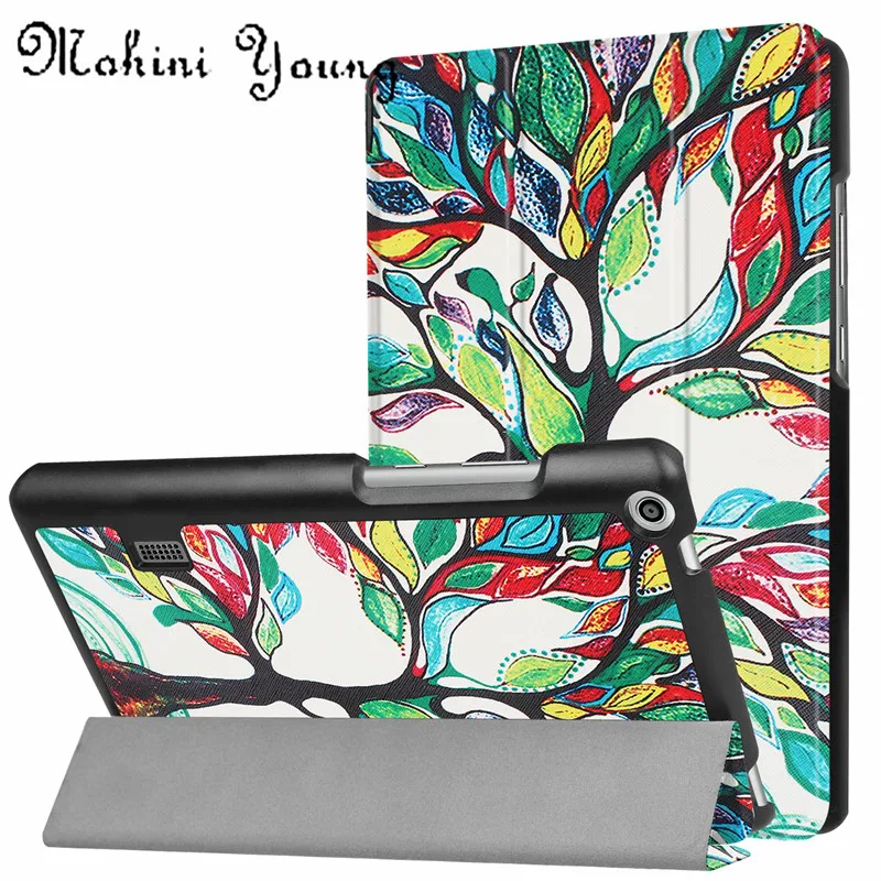 (1pc) Pu Leather For Huawei MediaPad T3 7.0 BG2-W09 Stand Flip Capa 7.0'' Tablet Cover Print Protective | Компьютеры и офис