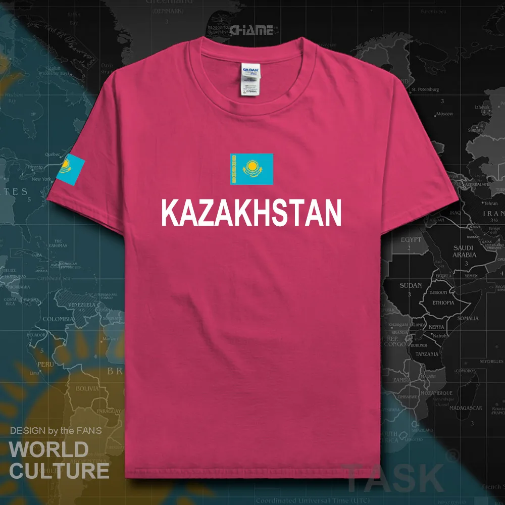Футболка для мужчин Kazakhstan 2017 хлопковая футболка спорта фитнеса занятий в