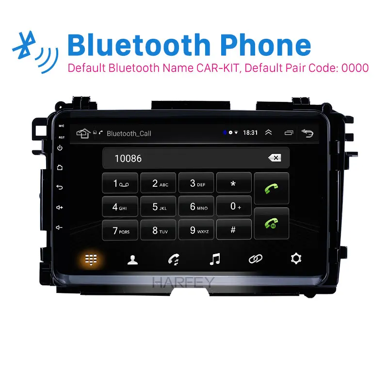 Автомагнитола Harfey 9 дюймов Android 8 1 GPS-навигация для HONDA Vezel XRV 2015-2017 с USB Wi-Fi Bluetooth