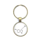 Серотонин химический брелок для ключей с рисунком в виде формулы биология Химия Студент брелок ювелирные изделия креативный подарок
